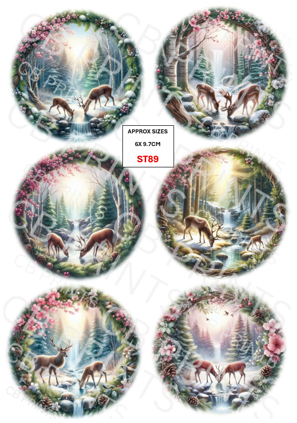 Stag Decoupage Print ST89 | Mulberry Paper