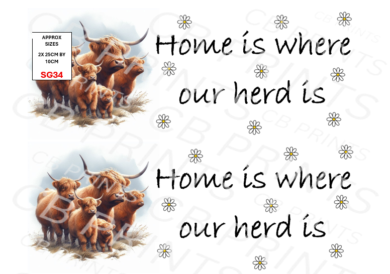 Highland Cow Decoupage Print SG34 | Mulberry Paper