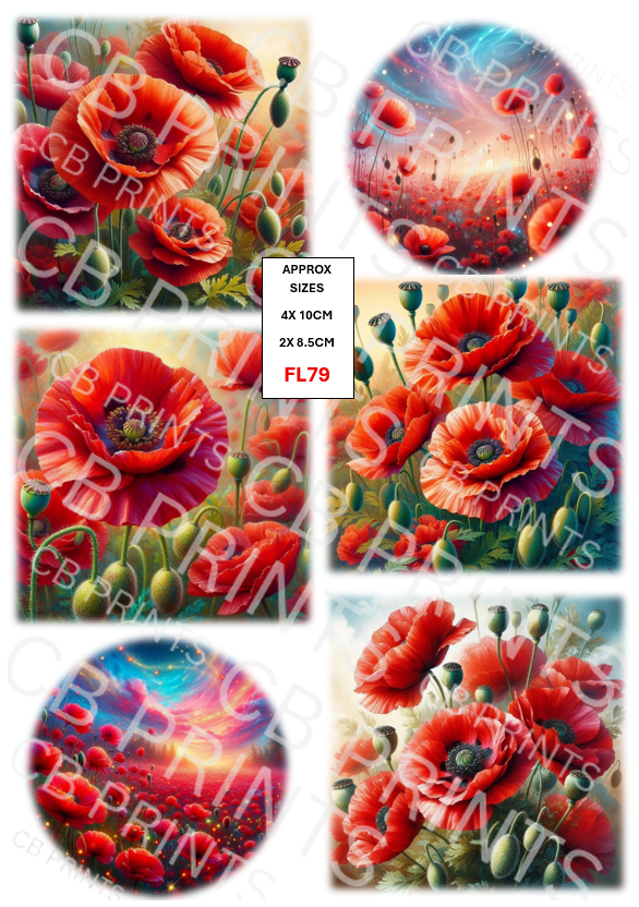 Floral Decoupage Print FL79 | Mulberry Paper