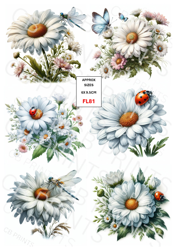 Floral Decoupage Print FL81 | Mulberry Paper