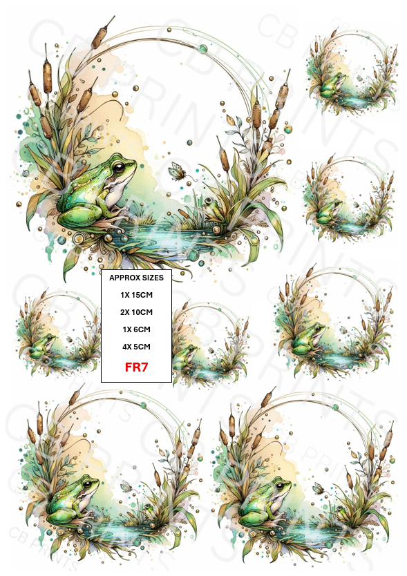 Frog Decoupage Paper FR7 – Mulberry Paper Print