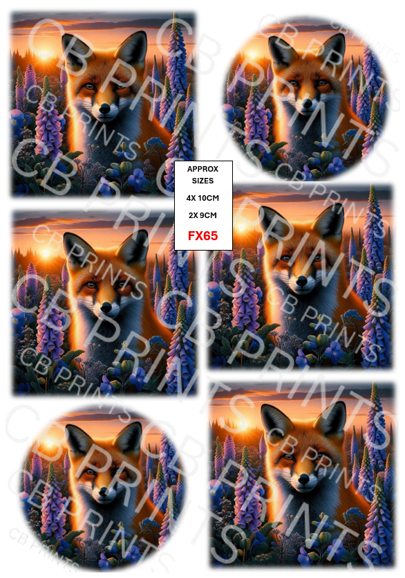 Fox Decoupage Print FX65 | Mulberry Paper