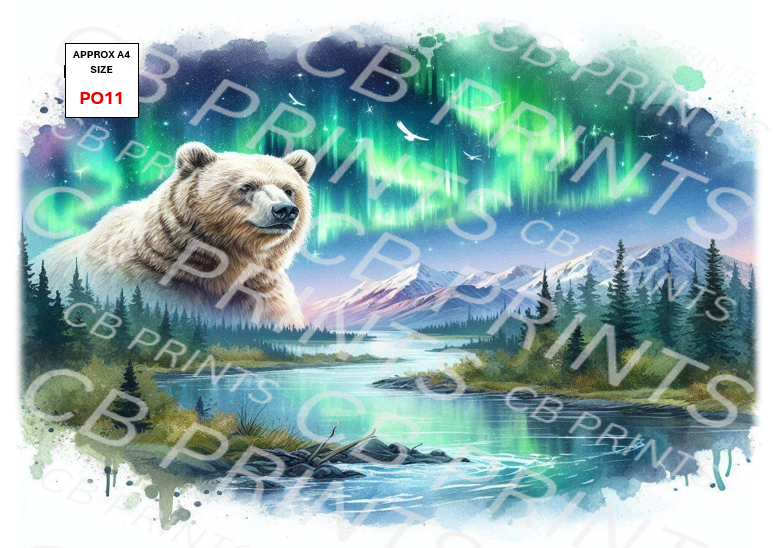 Polar Bear Decoupage Paper PO11 – Mulberry Paper Print