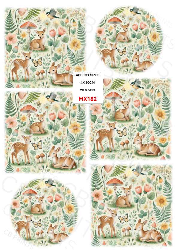 Deer Decoupage Print MX182 | Mulberry Paper