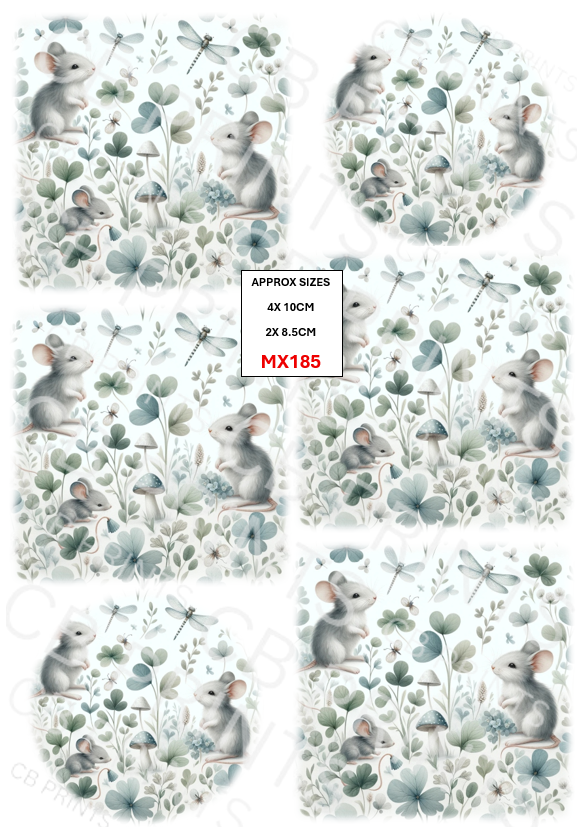 Mouse Decoupage Paper MX185 – Mulberry Paper Print