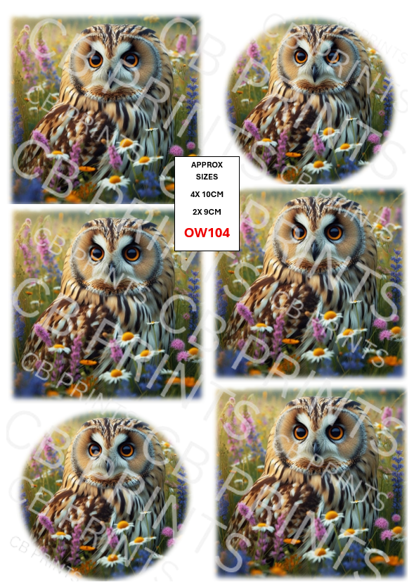 Owl Decoupage Print OW104 | Mulberry Paper
