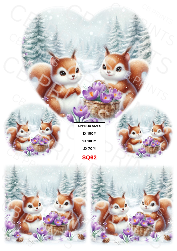 Squirrel Decoupage Print SQ62 | Mulberry Paper