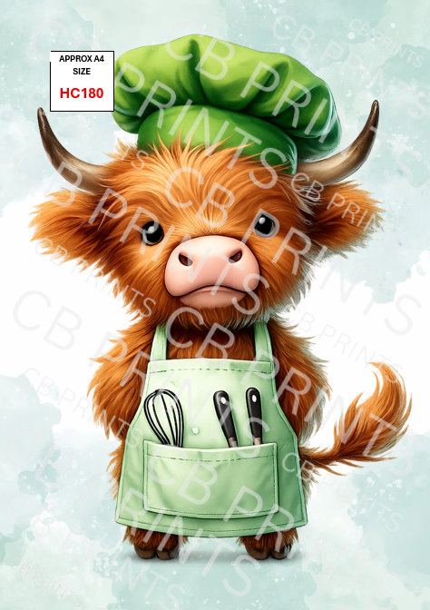 Highland Cow Decoupage Print HC180 | Mulberry Paper