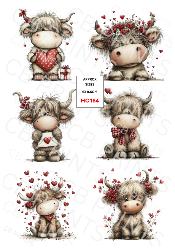 Highland Cow Decoupage Print HC184 | Mulberry Paper