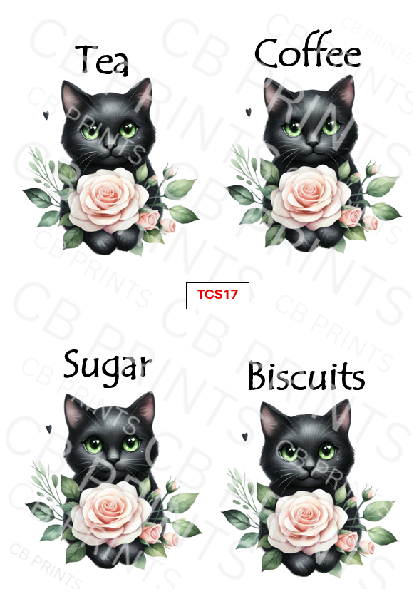 Cat Tea, Coffee, Sugar Decoupage Paper TCS17 – Mulberry Paper Print