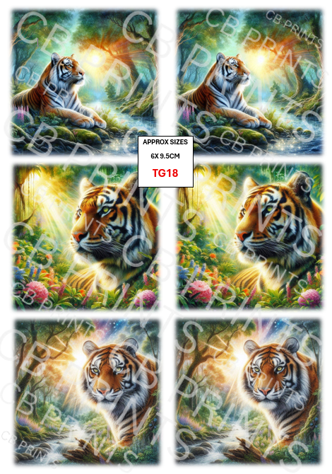 Tiger Decoupage Print TG18 | Mulberry Paper