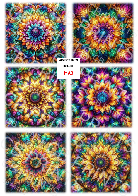 Mandala Decoupage Print MA3 | Mulberry Paper