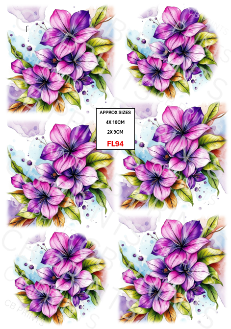Floral Decoupage Print FL94 | Mulberry Paper
