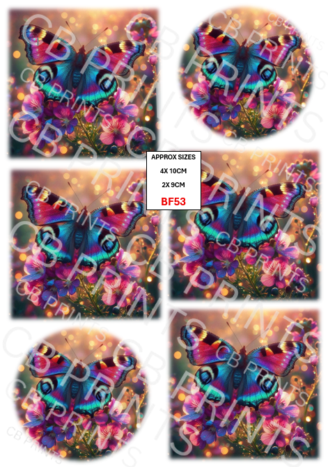 Butterfly Decoupage Paper Print BF53 – Mulberry Paper