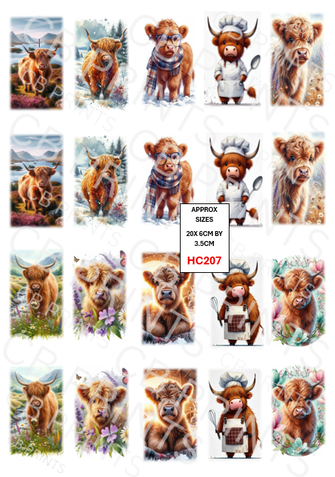 Highland Cow Decoupage Print HC207 | Mulberry Paper