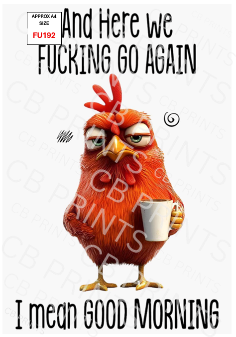 Funny Decoupage Print FU192 | Mulberry Paper