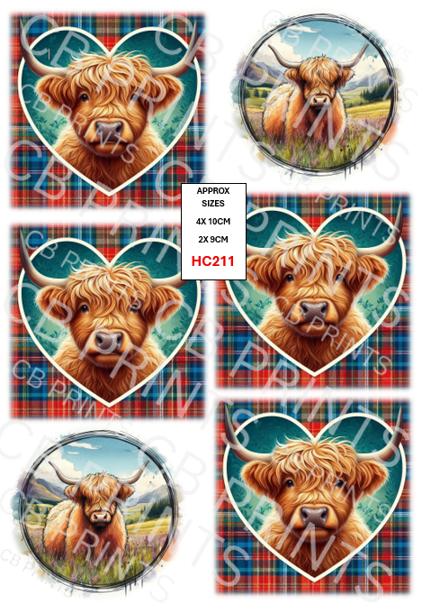 Highland Cow Decoupage Print HC211 | Mulberry Paper