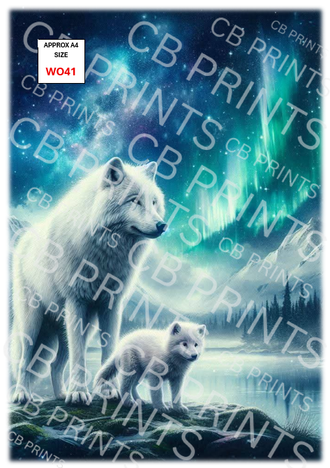 Wolf Decoupage Print WO41 | Mulberry Paper