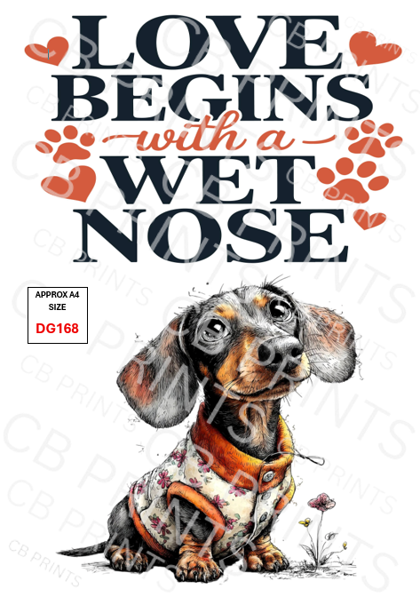 Dog Decoupage Print DG168 | Mulberry Paper