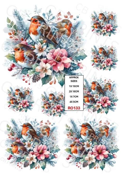 Robin Decoupage Print RO133 | Mulberry Paper