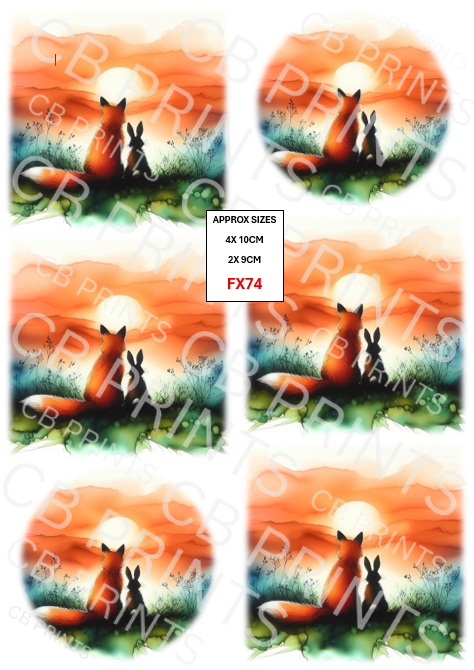Fox Decoupage Print FX74 | Mulberry Paper