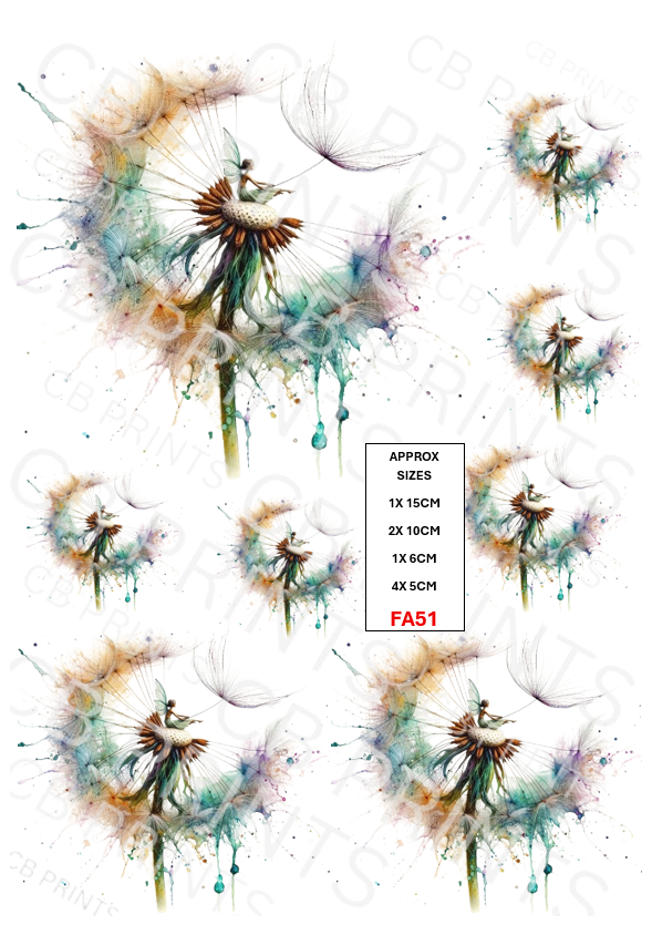 Fairy Decoupage Print FA51 | Mulberry Paper