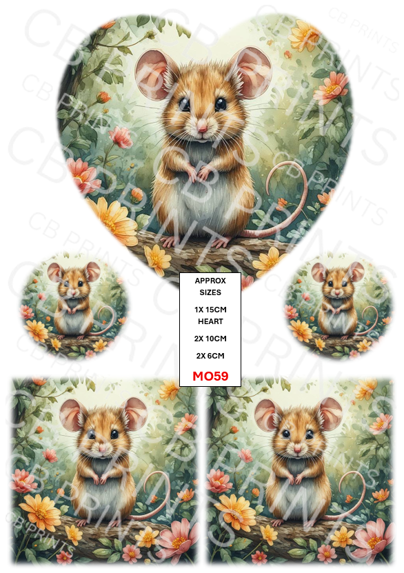 Mouse Decoupage Paper MO59 – Mulberry Paper Print
