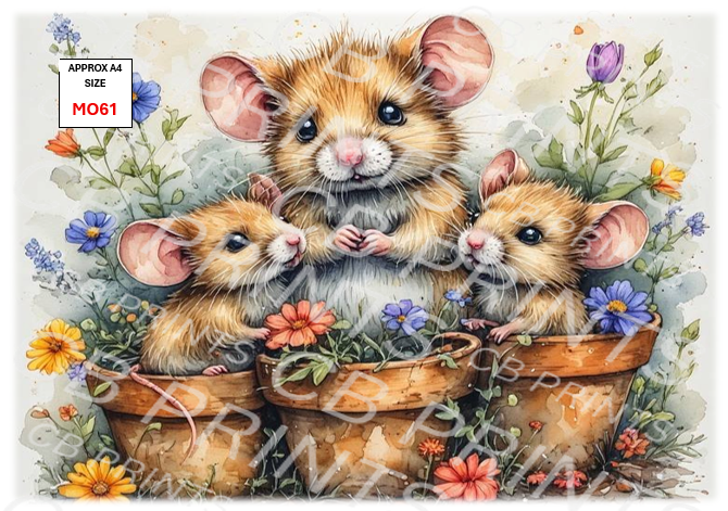 Mouse Decoupage Paper MO61 – Mulberry Paper Print