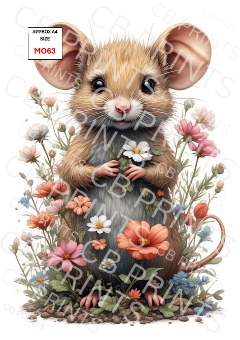 Mouse Decoupage Paper MO63 – Mulberry Paper Print