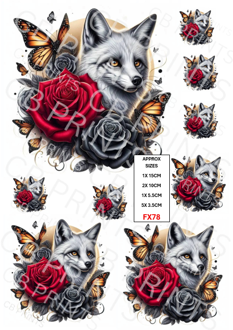 Fox Decoupage Print FX78 | Mulberry Paper