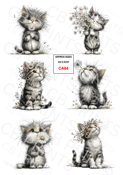 Cat Decoupage Paper CA84 – Mulberry Paper Print