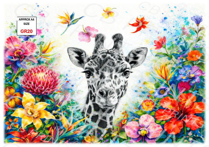 Giraffe Decoupage Print GR20 | Mulberry Paper