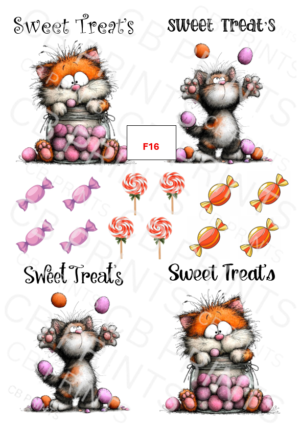 Cat treat Decoupage Paper F16 – Mulberry Paper Print