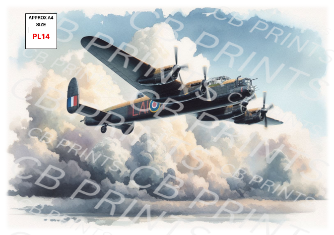 Lancaster bomber Plane Decoupage Paper Print PL14 – Mulberry Paper