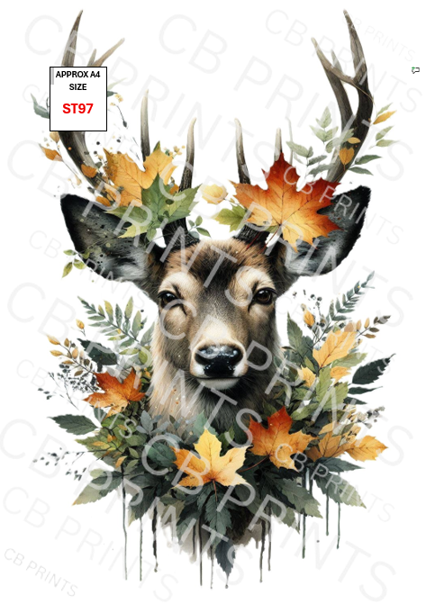 Stag Decoupage Print ST97 | Mulberry Paper