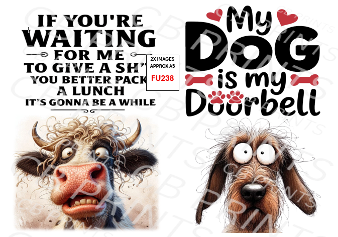 Funny Decoupage Print FU238 | Mulberry Paper