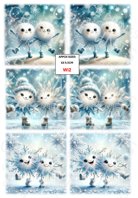 Winter snowflake Decoupage Print Wi2 | Mulberry Paper