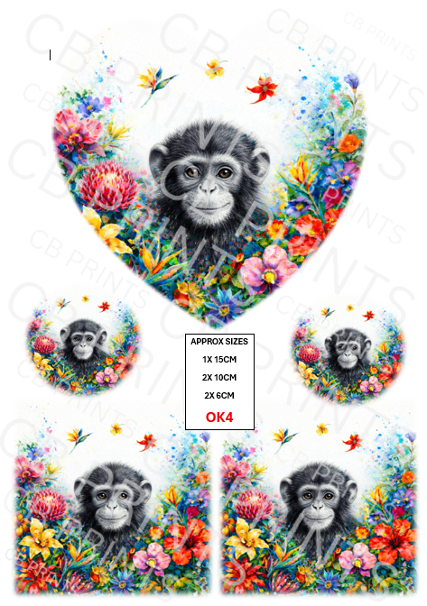 Monkey Decoupage Paper OK4 – Mulberry Paper Print