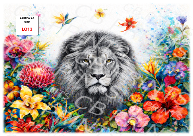 Lion Decoupage Print LO13 | Mulberry Paper