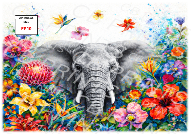 Elephant Decoupage Paper EP10 – Mulberry Paper Print