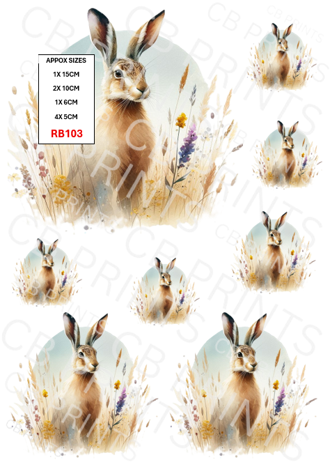 Hare Decoupage Print RB103 | Mulberry Paper