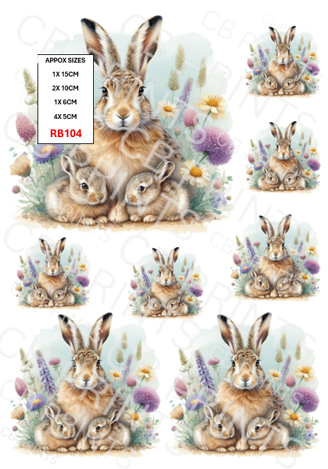 Hare Decoupage Print RB104 | Mulberry Paper
