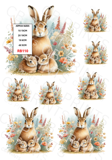 Hare Decoupage Print RB110 | Mulberry Paper