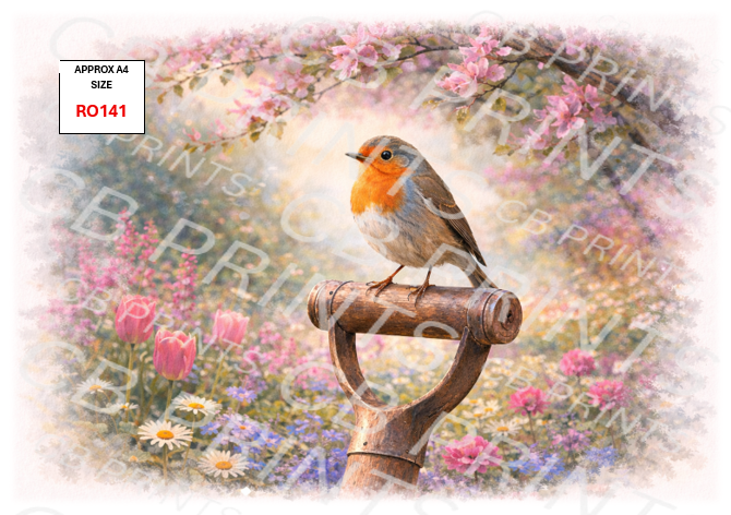 Robin Decoupage Print RO141 | Mulberry Paper