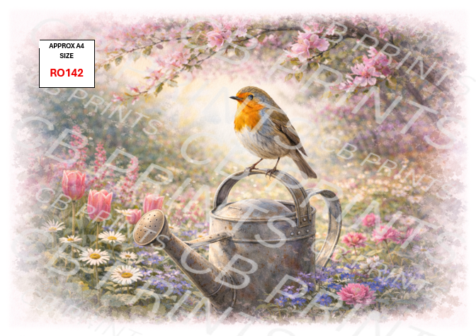 Robin Decoupage Print RO142 | Mulberry Paper