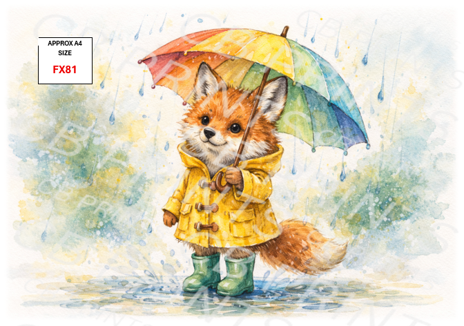 Fox Decoupage Print FX81 | Mulberry Paper