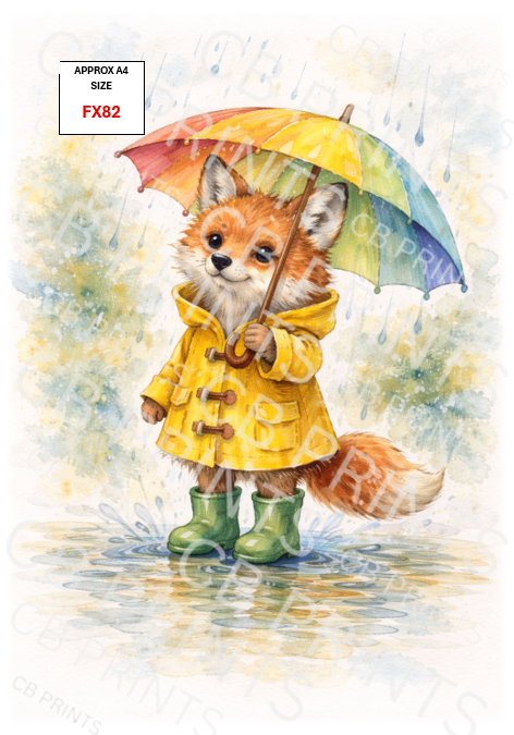 Fox Decoupage Print FX82 | Mulberry Paper
