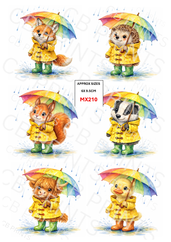 Mixed Animal Decoupage Print MX210 | Mulberry Paper