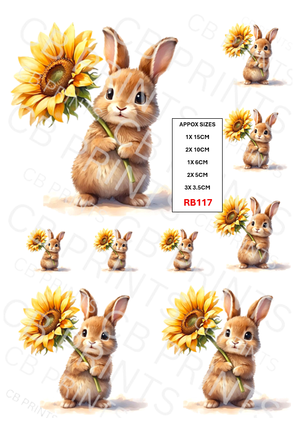 Rabbit Decoupage Print RB117 | Mulberry Paper