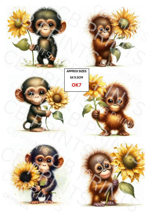 Monkey Decoupage Paper OK7 – Mulberry Paper Print